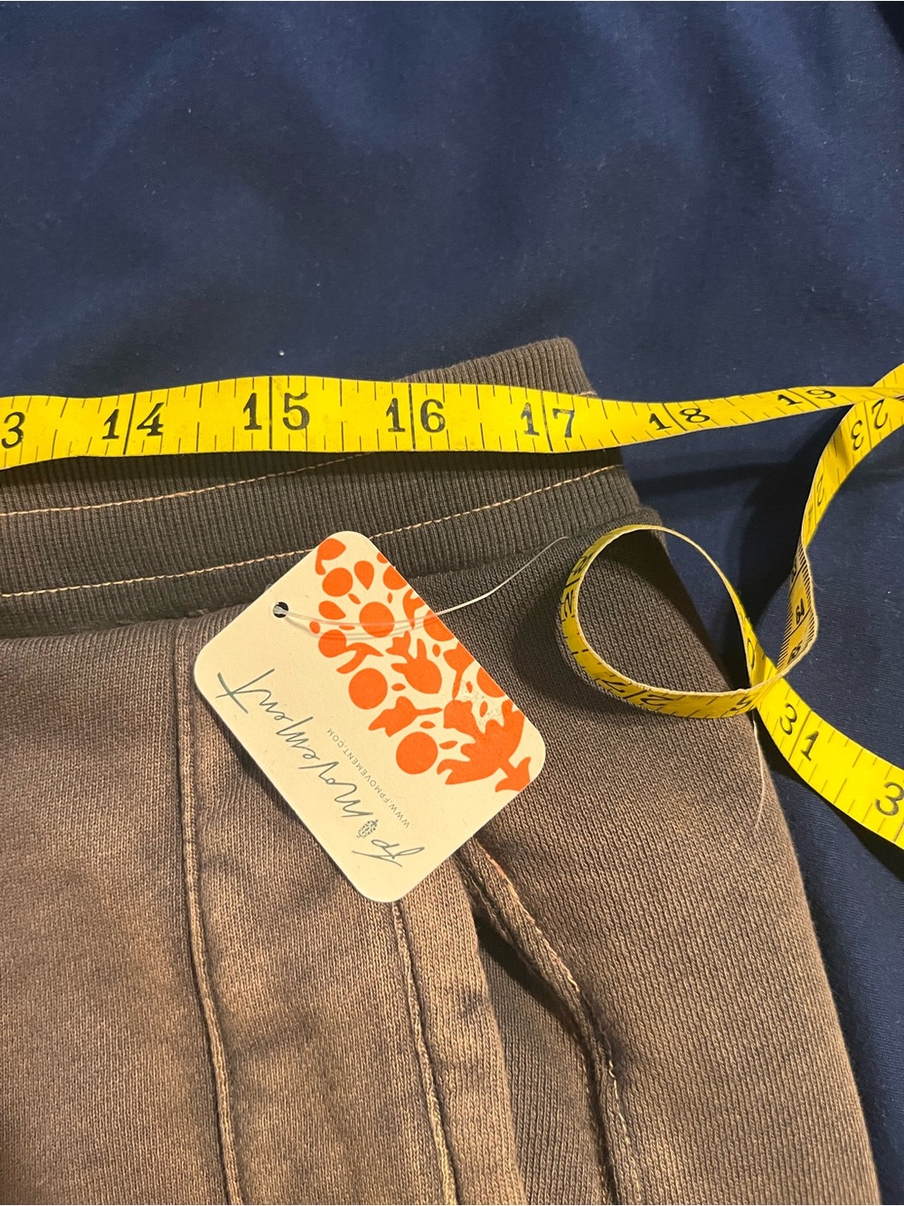 Free People Acid-Washed Brown Wide-Leg Sweatpants - Picture 6 of 6